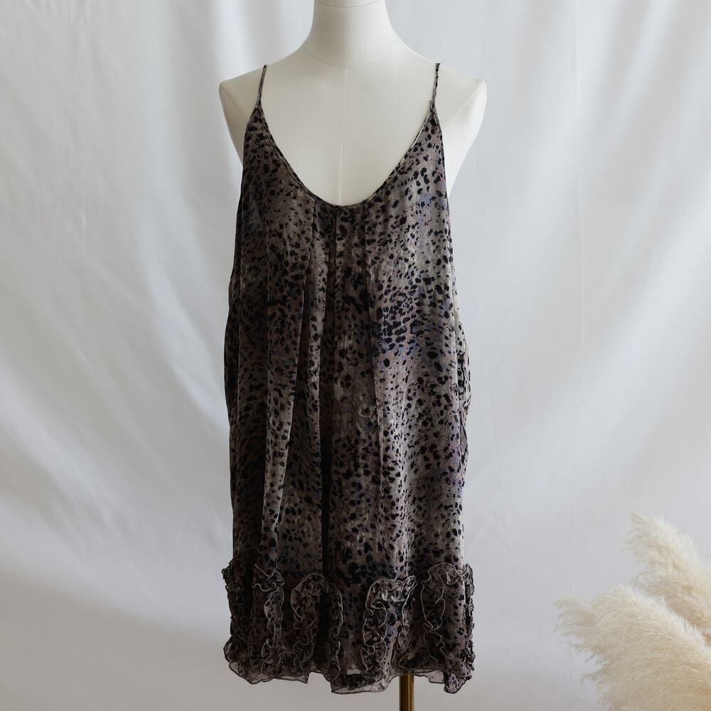 Charlie Jade Silk Animal print slip dress size M